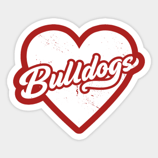 Vintage Bulldogs School Spirit // High School Football Mascot // Go Bulldogs Sticker